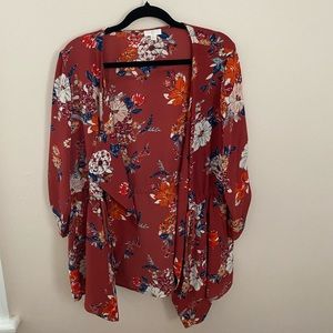Charming Charlie Floral Kimono Wrap